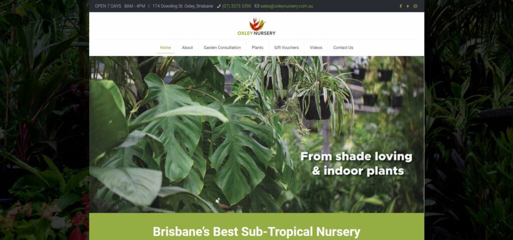 Oxley Nursery Homepage