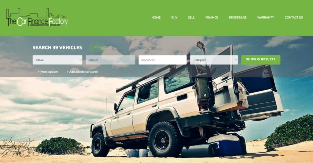 The Car Finance Factory Homepage