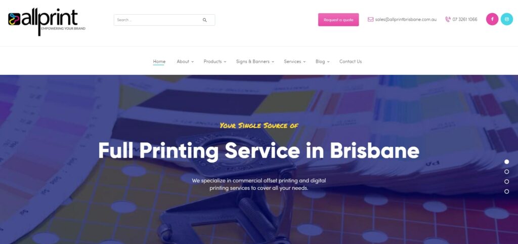 All Print Brisbane Homepage