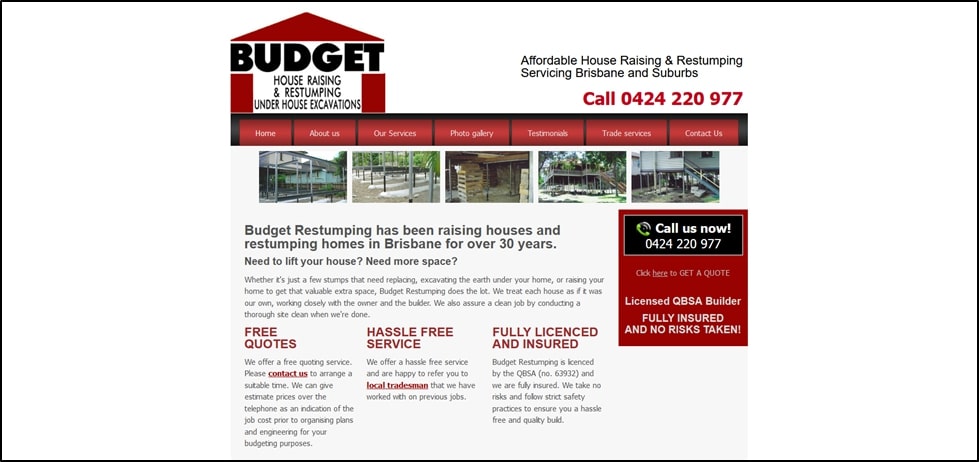 Budget House Restumping
