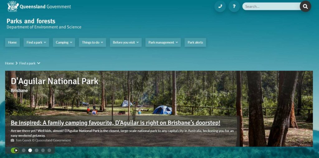 D’Aguilar National Park Homepage