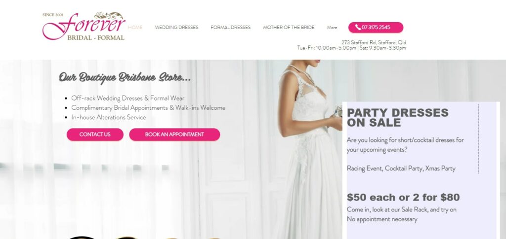 Forever Bridal Homepage