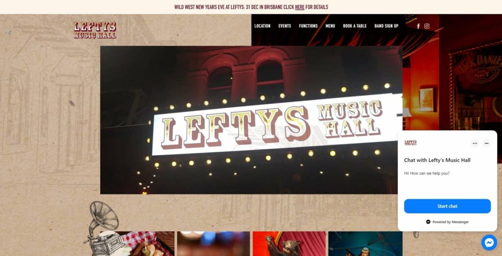 Lefty's Music Hall Homepage
