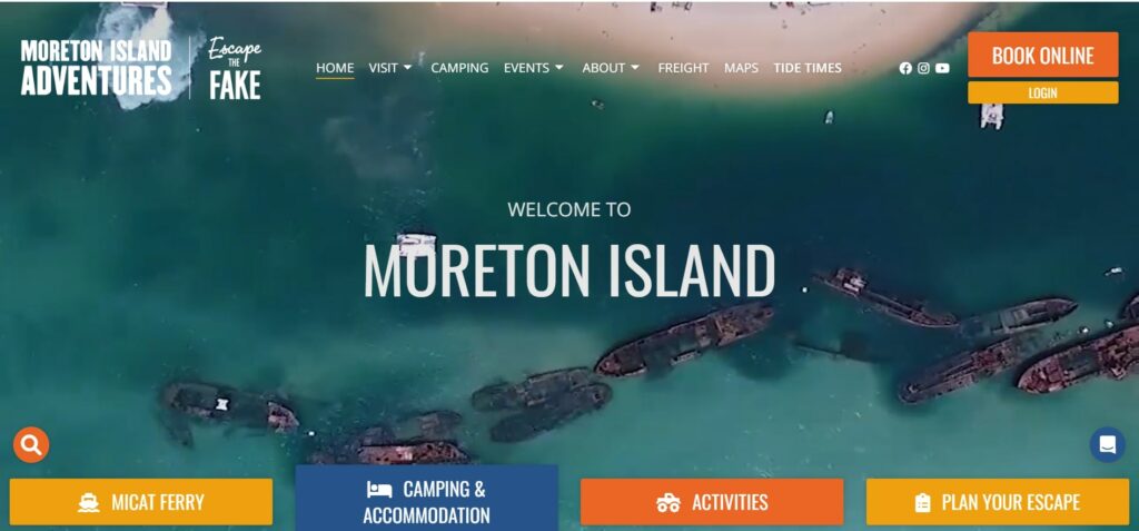 Moreton Island Adventures Homepage