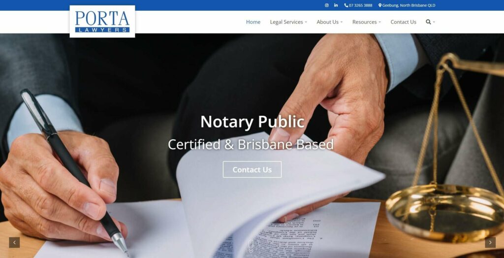 Porta Lawyers Homepage