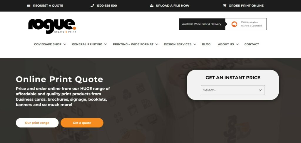 Rogue Create + Print Homepage