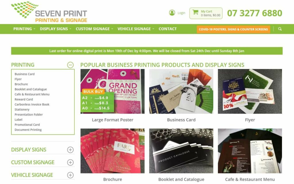 Seven Print Homepage