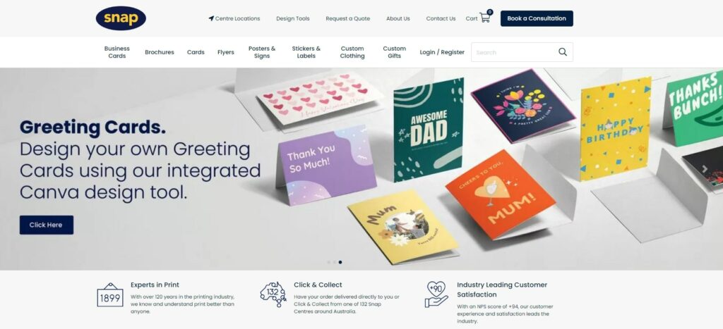 Snap Print & Design Homepage