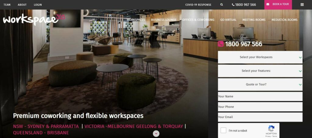 Workspace 365' Homepage