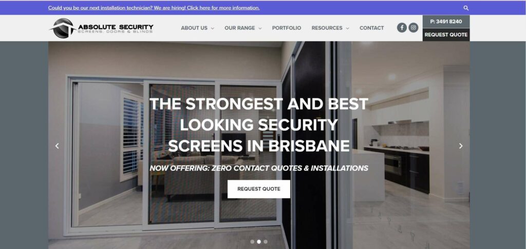 Absolute Security Screens, Doors & Blinds's Homepage