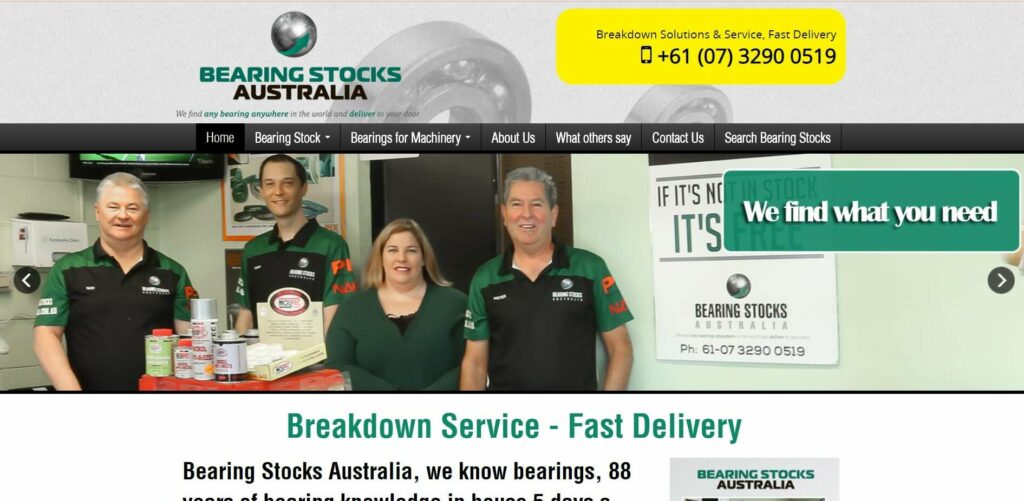 Bearings Stocks Australia's Homepage
