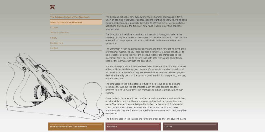 Brisbane School of Fine Woodwork's Homepage