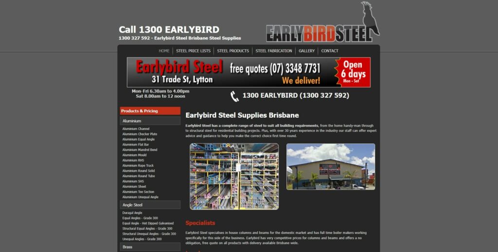 Earlybird Steel's Homepage