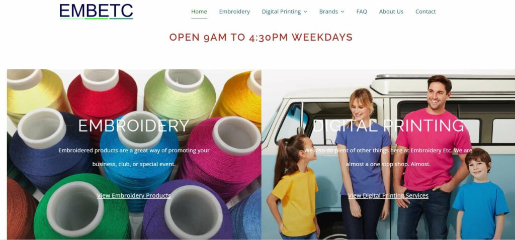 Embroidery Etc's Homepage
