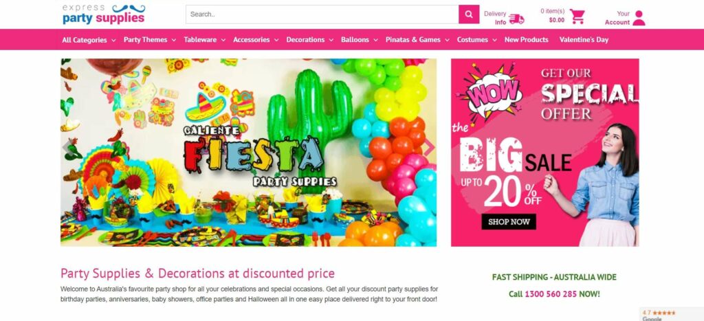 Party supply 2025 websites