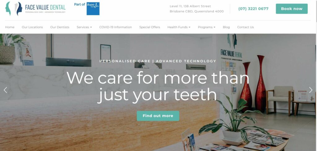 Face Value Dental's Homepage