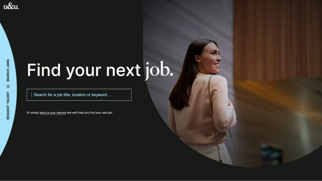u&u Recruitment Agency's Homepage