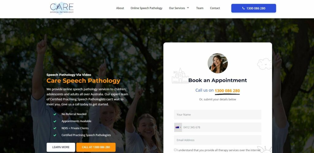 Care Speech Pathology's Homepage