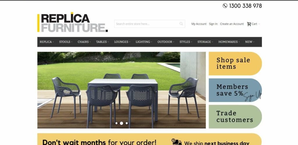 Replica Furniture's Homepage