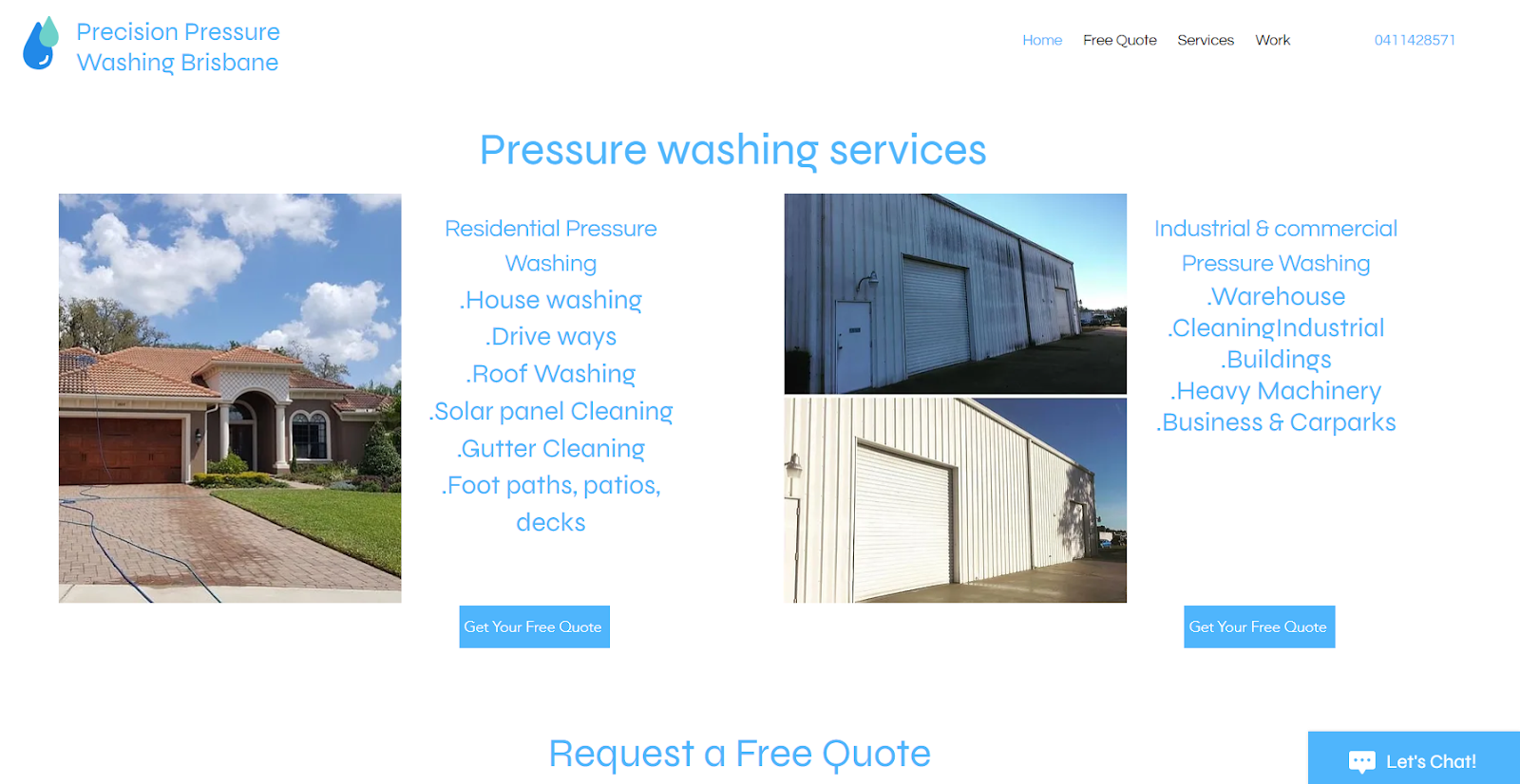 Precision Pressure Washing Brisbane's Homepage