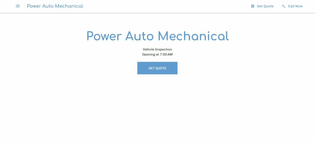 Power Auto Mechanical's Homepage
