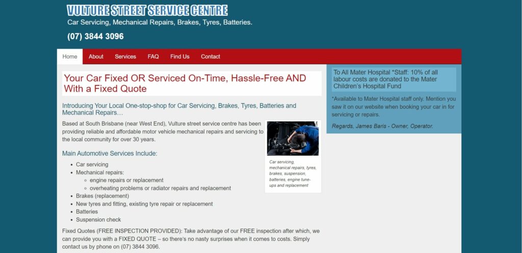 Vulture Street Service Centre's Homepage