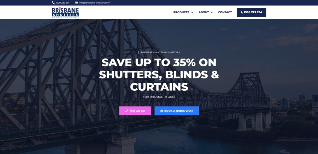 brisbane shutters homepage