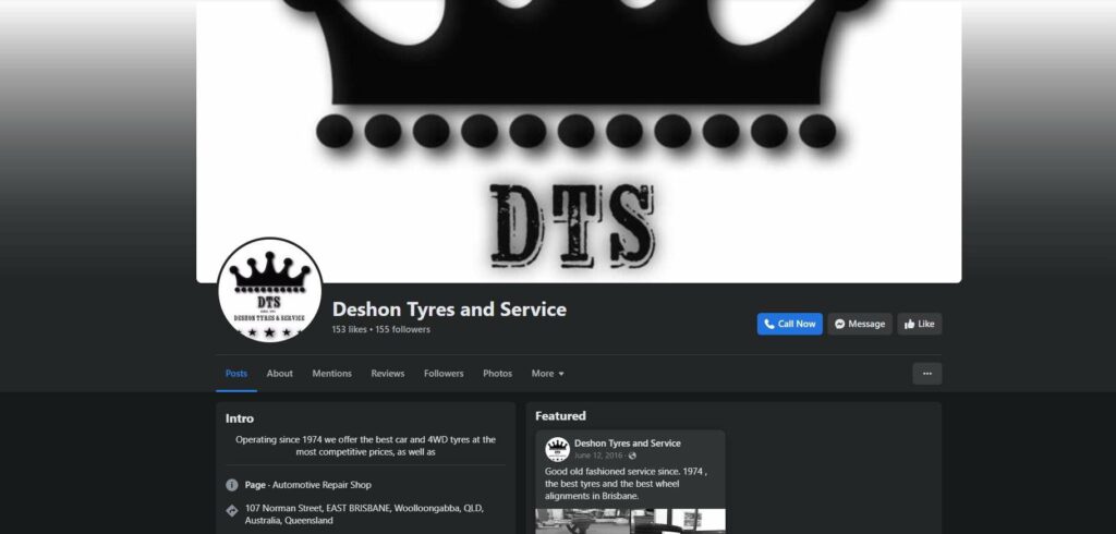 Deshon Tyres and Service's Homepage