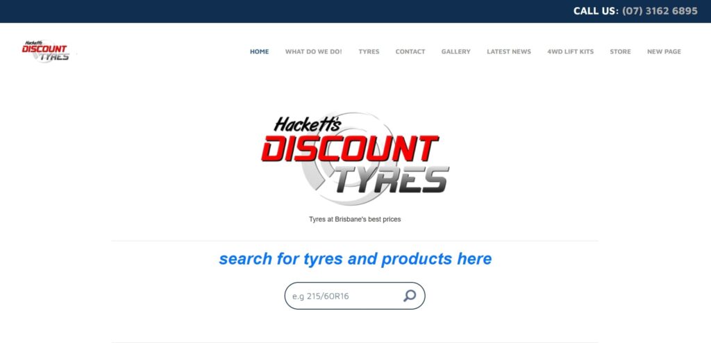Hackett's Discount Tyres's Homepage
