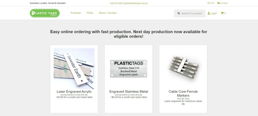 3. Plastic Tags