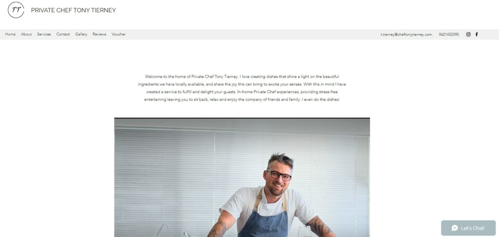 Private Chef Tony Tierney