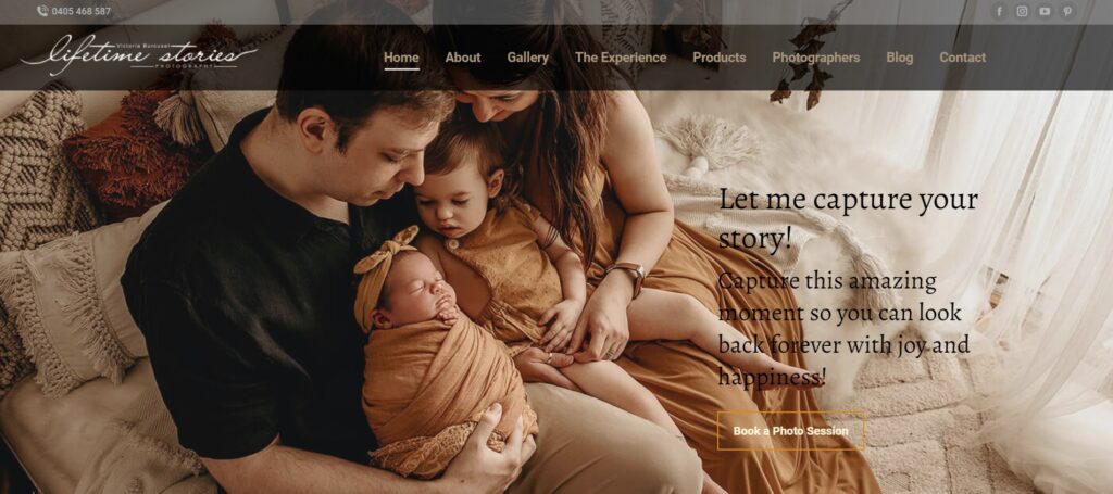 Lifetime Stories Photography Homepage