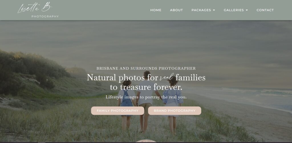 Lisette B Photography Homepage