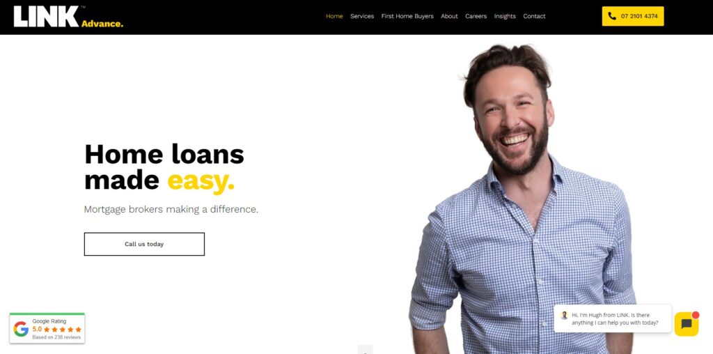 link advance homepage