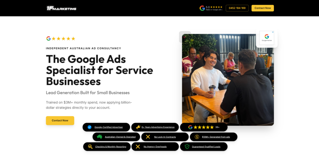 1F Marketing homepage